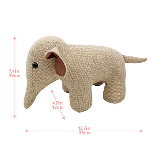 Interior Door Stopper Fabric Doorstops Decorative Elephant Lover Gift Creamy White #TOP4