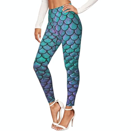 Leggings de compresión de sirena mallas cómodas para yoga y gimnasio