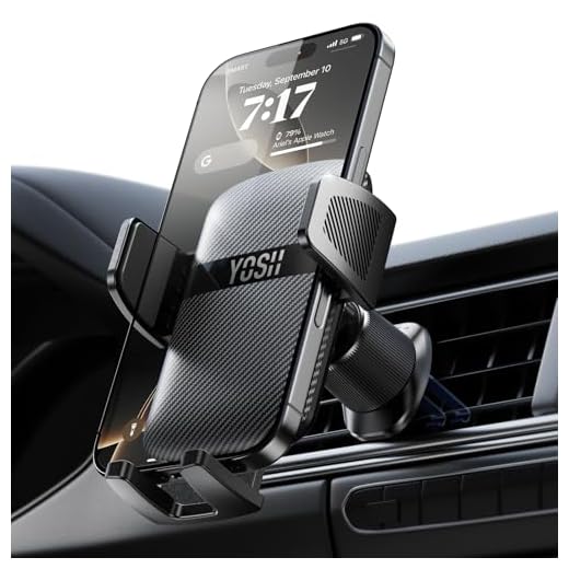 YOSH biltelefonhållare med justerbar klämma, 360 ° roterande telefonhållare för luftventil, biltelefonfäste för iPhone 12 11 pro max X XR 8 7 Plus Samsung S20 Ultra S20 S10 Huawei P30 P20 Mate 20 etc
