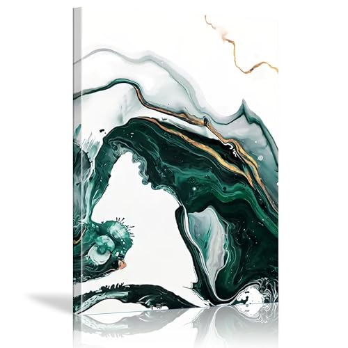 Toile d'art mural vert doré KQZVCU 30x50 cm cadre intérieur