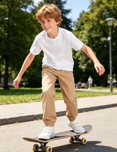 Image of KEREDA Boys Uniform Pants Twill Pull On Jogger Pants Boys School Clothes