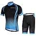 SKYSPER Homme Maillot de Cyclisme Manches Courtes et Cuissard avec Respirant 3D Gel Rembourré Vêtement Cycliste Séchage Rapide Tenue VTT Vélo de Route Set Maillot de Vélo Taille M-XXXL