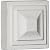 Ekena Millwork ROS04X04DR 4 3/8 inch W x 4 3/8 inch H x 1 4 inch P Dover Rosette, White