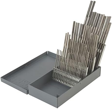 60 Pcs. No.1 to 60 HSS Straight Flute Reamer Set w/Metal Index for Turret Lathes, Screw Machines, Drill Presses