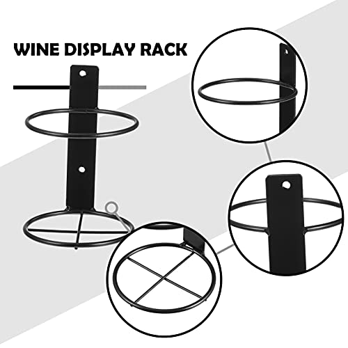 Foto von Cabilock 6stücke Eisen Weinregal Für Rotwein Wandmontiertes Flaschenregal Zur Aufbewahrung Stabiler Und Eleganter Flaschenhalter Für Home Bar Und Restaurant