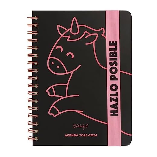 Mr. Wonderful - Agenda Teen 2023-2024 Semanal Negra - Hazlo posible