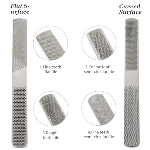 Image of Wood Rasps,4 in 1,Suit for Sharping Wood and Soft Metal in Family and Work | 4 in 1 Wood Rasps,Durable Carbon Steel,Perfect for Sharping Wood and Soft Metal Tools.Essential for both family and work.