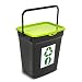 Plast Team Poubelle pour verre avec couvercle - 10 l - Système de tri des déchets - Poubelle de recyclage - Récipient (vert)