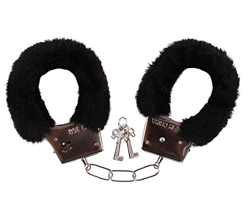 LP Divertissements Menottes Peluche Noir