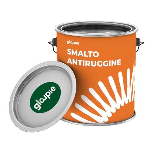 GLOUPIE Smalto Antiruggine Sintetico Per Finiture E Rivestimenti Interni Ed Esterni, Verde Vittoria, 0,75 Lt, Made In Italy