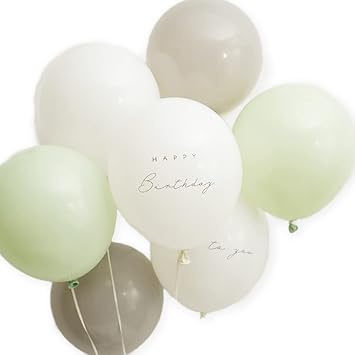 Amazon バースデー バルーン 飾り付け ニュアンス カラー レターバルーン Happy Birthday 風船 飾り くすみ 誕生日 パーティー 1歳 男 女 装飾 フォトブース 流行 スタイル セージ 風船 バルーン おもちゃ
