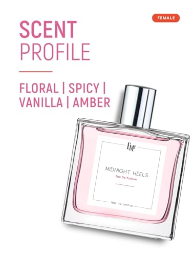 Image of EM5 Midnight Heels Perfume for Women | Sweet Warm Spicy Vanilla Powdery Fragrance | 50ml Unisex Eau de Parfum Spray | Luxury Gift for Her