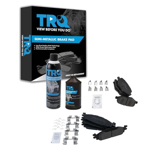 TRQ Front & Rear Brake Pads Brake Chemical Kit Semi-Metallic Compatible with 2011-2019 Ford Explorer 2009-2019 Flex 2010-2019 Taurus 2009-2012 Lincoln MKS MKT