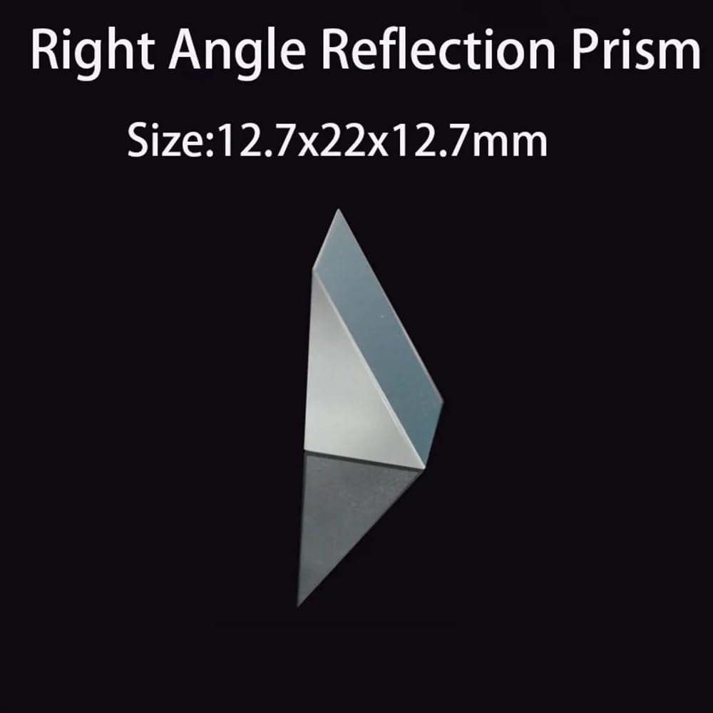 ZTBH Microscope Accessories Kit Right-Angle Reflection Prism 12.7 * 22 * 12.7mm 30° Aluminized Second Element Angle Instrument Testing Prisma Microscope Slides, 12.7x22x12.7mm