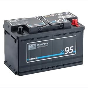 ECTIVE DC 95 Gel Batterie 12V 95Ah – Deep Cycle Versorgungsbatterie wartungsfrei & gasungsfrei – ideal für Solar, Wohnmobil, Camper, Boot
