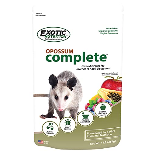 Opossum Complete 4 LB | Nutritional Healthy Pellet Diet | Food for Short-Tailed & Virginia Opossums