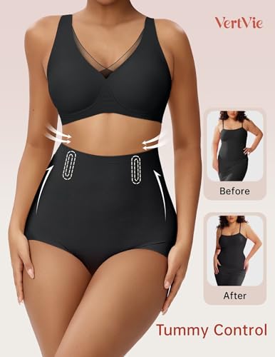 Image of Vertvie Tummy Control Shapewear Shorts Butt Lifting Seamless | Breathable Micro-hole Fabric, High Waisted Body Shaper, Everyday Comfort, Thigh Slimmer, Invisible, Girdles for Under Dresses