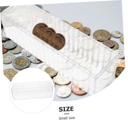 Caja organizadora transparente para monedas 20 ranuras miniatura 4