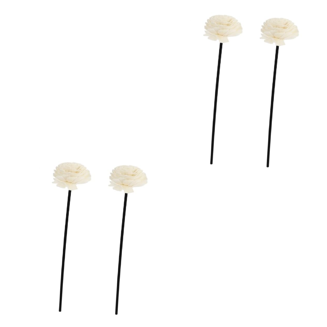 Zerodeko 4pcs Sticks Flower Diffuser Sticks for Essential Oils Decorative Accessories for Home Office Wedding and More