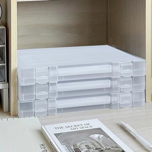 Boîte de rangement pour projets A4 en plastique transparent rigide - 8