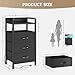 Lazzanto Night Stand Bedside Charger Bedroom - Nightstand with Charging Station & LED Light Strip, Night Stand with Storage Shelf & 3 Fabric Drawers, Morden End Table with U-S-B Ports & AC Outlets