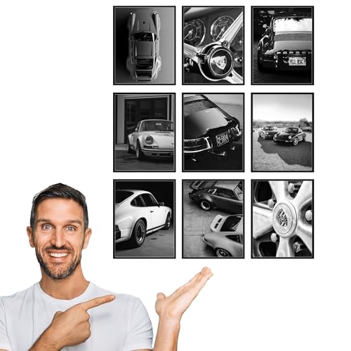 BigWig Porsche 911 GT3 RS Wall Art - Vintage Classic Car Poster Set - Garage Decor