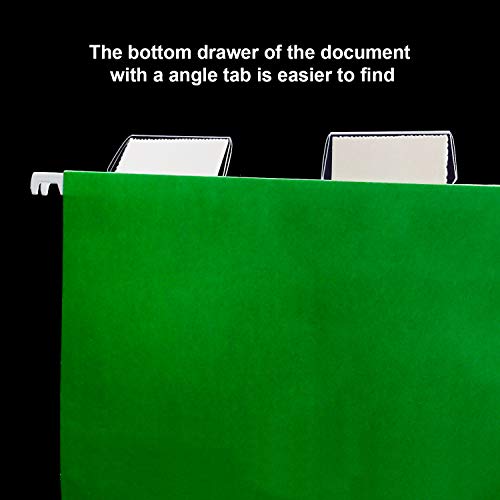 Hanging Folder Tabs And Inserts For Organize And Distinguish Hanging Files, 2 Inch, Clear To Read (60 Sets, Angle Design Multicolor A) #TOP1