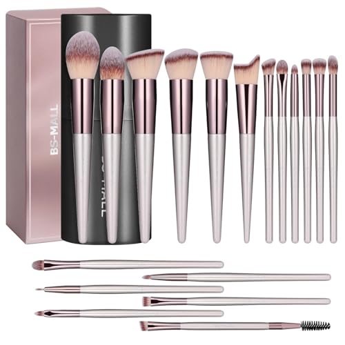 BS-MALL Makeup Brush Set 18 Pcs Professional Foundation Powder Concealers...