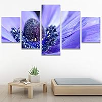 SIGNWIN 5 Panel Canvas Wall Art Botanical Chic Closeup Expressive Multicolor Photography Realism Ultra for Home Decorations Ready to Hang - 60