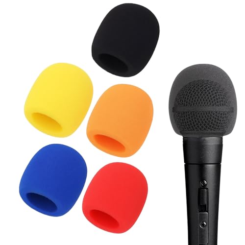 5Pcs Foam Mic Cover Handheld Microphone Windscreen (Diameter 1.4"...