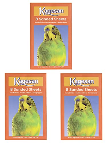 3 Pack Kagesan Sandpapier Vogelkäfigeinlagen