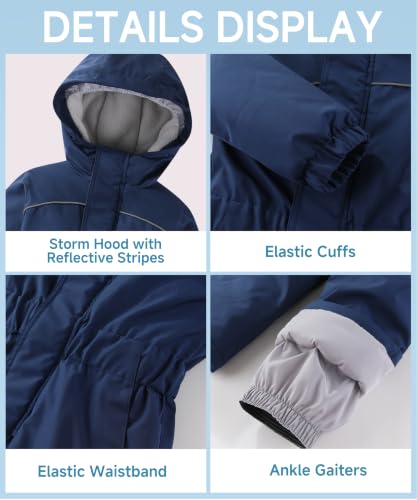 Image of M2C Boys Girls One Piece Snowsuit Winter Warm Ski Coveralls