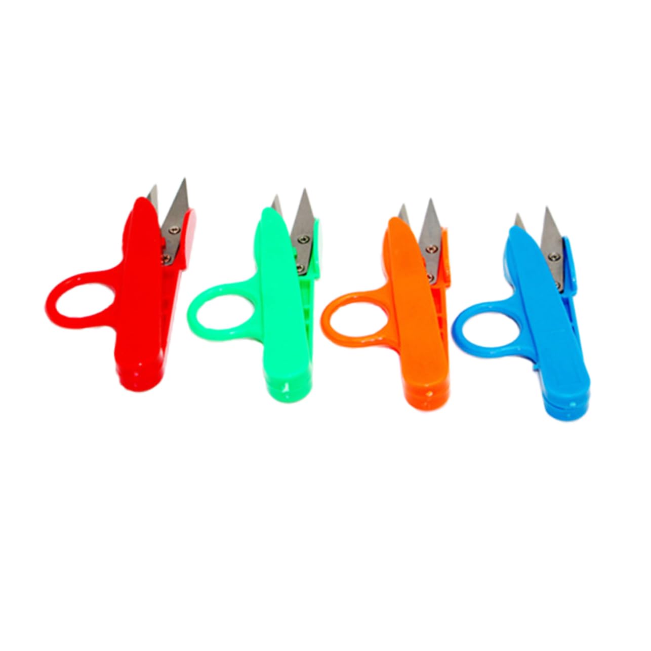 Forbici da Cucito a Molla Manico Plastico Colorato 12 Pezzi | Acciaio ad Alto Tenore di Carbonio, Portatili e Comode da Impugnare, per Craft e Rifinitura Colore Casuale