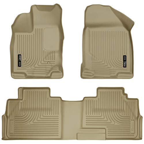 Husky Liners Weatherbeater Series | Front & 2nd Seat Floor Liners - Tan | 99763 | Fits 2007-2014 Ford Edge, 2007-2015 Lincoln MKX 3 Pcs
