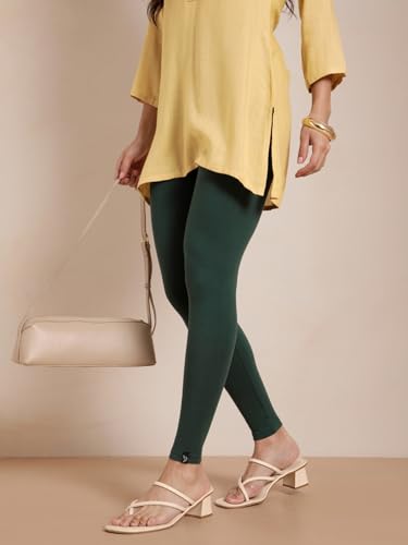 Image of TWIN BIRDS Women Viscose Ankle Leggings | Stretchable Kurti Wear Bottom