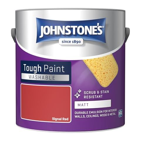 Johnstone's Washable Matt Paint - Signal Red Cover