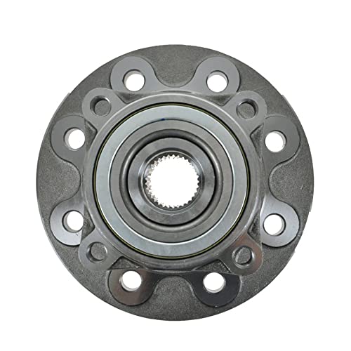Image of TRQ Front Driver and Passenger Side Wheel Bearing and Hub Assembly Set 2 Piece Compatible with 1994-1999 Dodge Ram 2500 4WD with 2 Wheel ABS Brakes 4 Bolt Flange