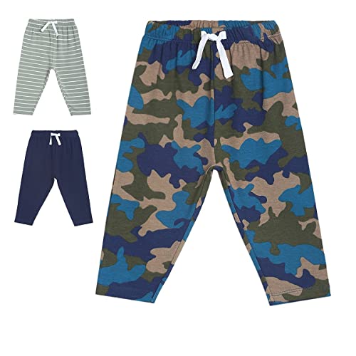 Image of miniklub Boys Blue Solid Pure Cotton Track Pants