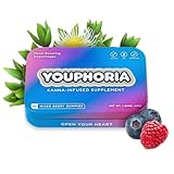 Youphoria Mixed Berry Kanna Gummies, 600mg Vegan Botanical Supplement for Mood Support, Organic, 16 Count