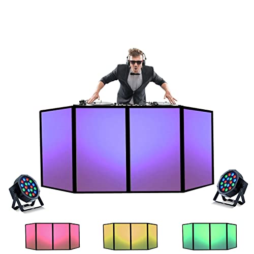 Façade Dj white avec 2 projecteur parled DMX superbe décoration sono – PA DJ MIX bar club mariage disco anniversaire prestation salle des fêtes