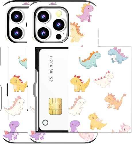 MUQR for iPhone 14 Pro Max Case (White Cartoon Dinosaur)