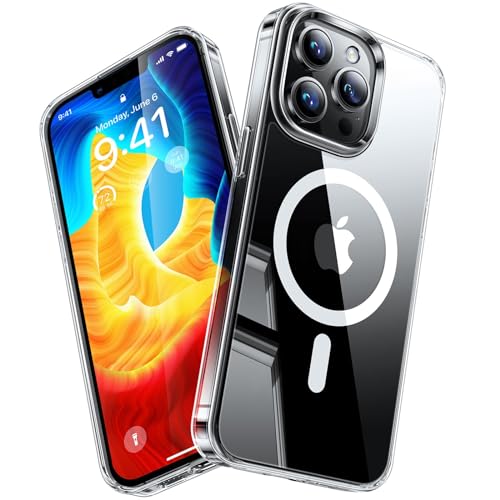 TORRAS for iPhone 13 Pro Max Case with MagSafe [12FT Military Grade Protection] [20W Safe & Fast Charging] Matte Translucent Hard Back Shockproof Magnetic Cases Slim iPhone 13 Pro Max Cover Clear