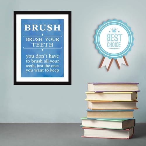 Image of Chaka Chaundh - bathroom poster - bathroom posters with frame - bathroom quotes framed posters - bathroom etiquette posters - bathrooms rules poster - (14 X 11inches - Set of 4) (Multicolor - Bathrooms Quotes)