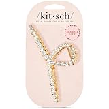 Kitsch Gold Loop-Shaped Hair Clip for Women with Rhinestones - Durable Metal, Strong Hold, & Elegant | Gold Hair Accessories | Ideal Gifts for Women - 1pc