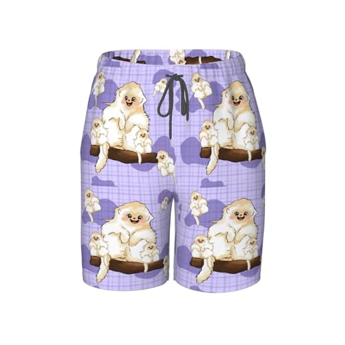 Cute Golden Monkey Youth Beach Pants, Soft and Breathable, with Drawstring Waist, Suitable for Sports and Leisure.
