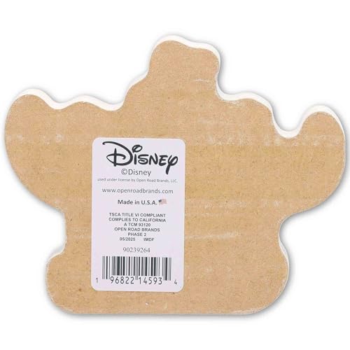 Image of Disney Lilo and Stitch With Angel Shelf Sitter Decor | Adorable Stitch Wood Block Tabletop Decoration for Home