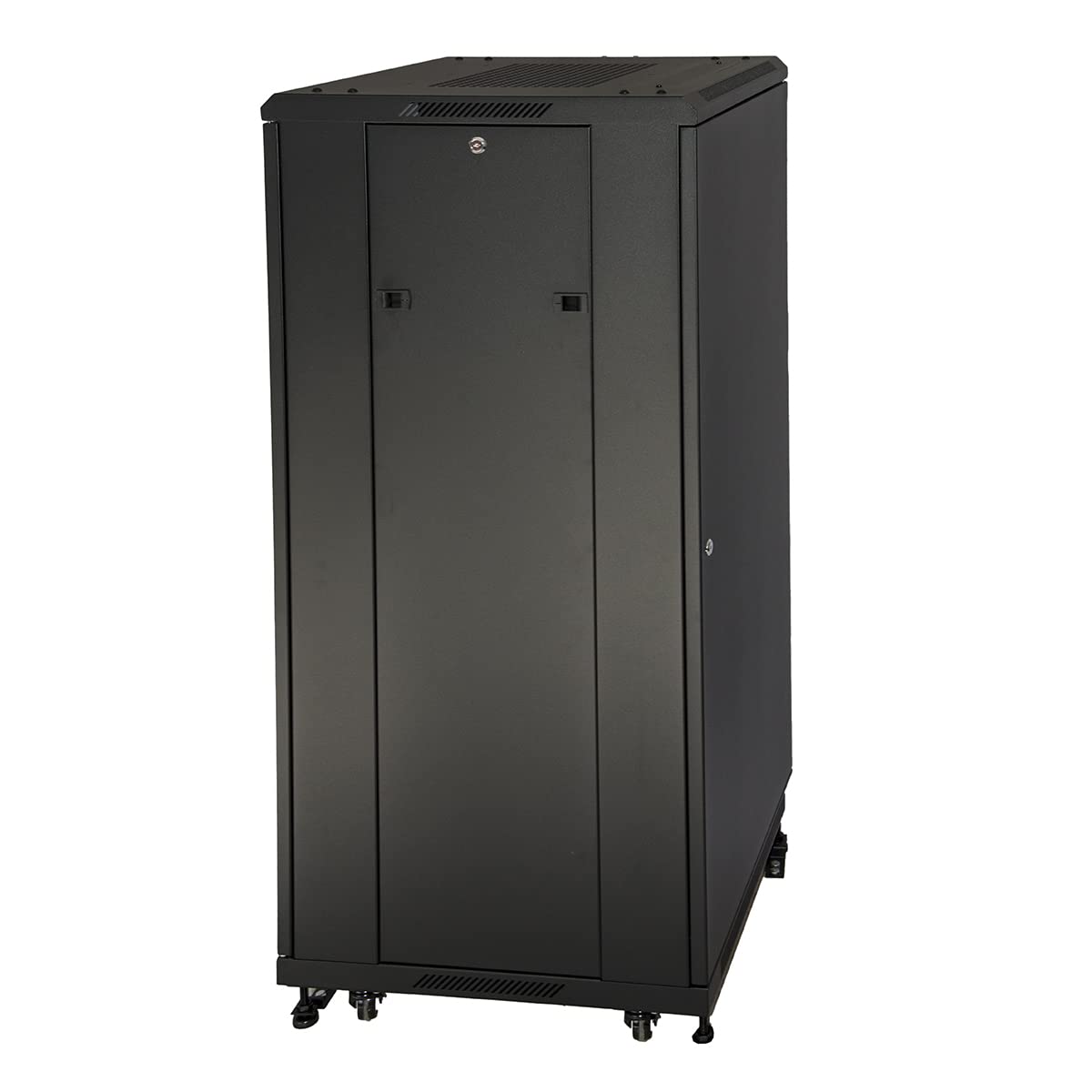 ARMADIO RACK 19" 27U (A)1388 (L)600 (P)600 COLORE NERO PORTA VETRO DA ASSEMBLARE