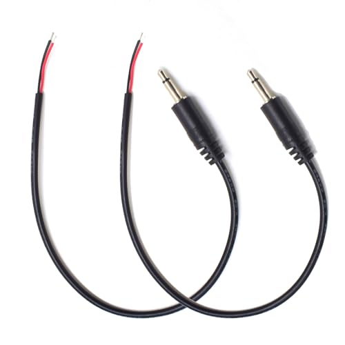2 unidades Cable auxiliar 3.5mm Mono 0.3m