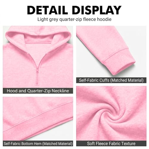 Men's Zip Up Hoodies 1/4 Zip Big and Tall Fleece Classic Oversized Hoodie - image 6