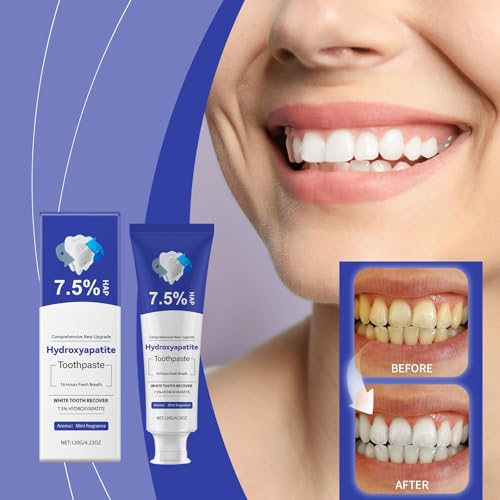 Hydroxyapatit Zahnpasta mit Vitamin C, Weißmachende Zahncreme für Zahnschmelz-Stärkung und Verfärbungsvorbeugung, Frischer Atem - 120g – Bild 5